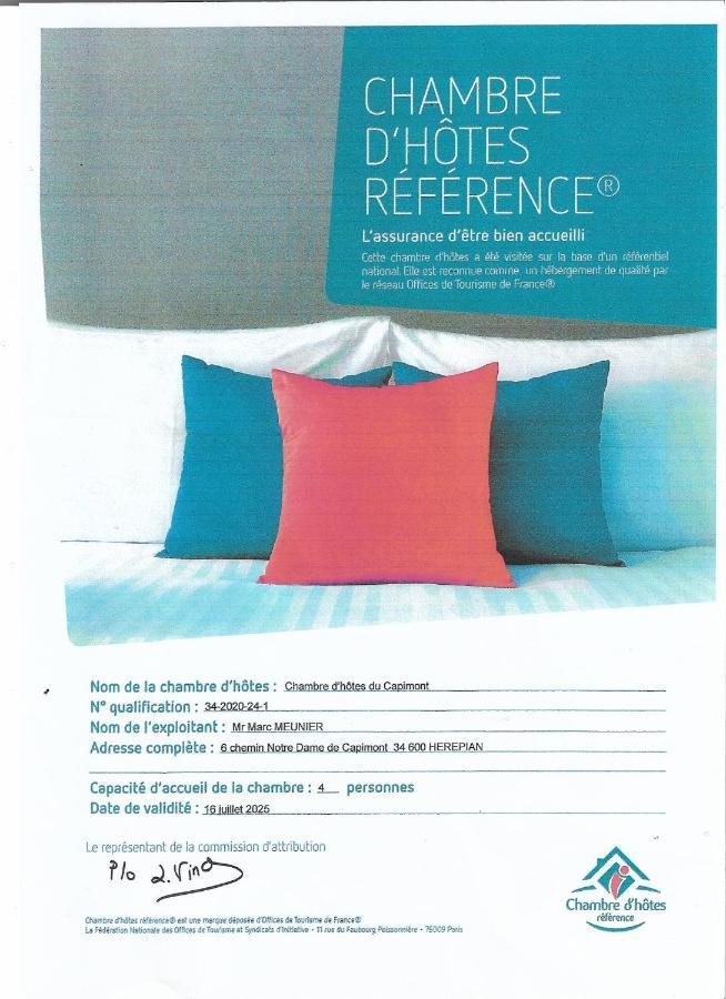 Chambres D'Hotes Du Capimont Hérépian 外观 照片